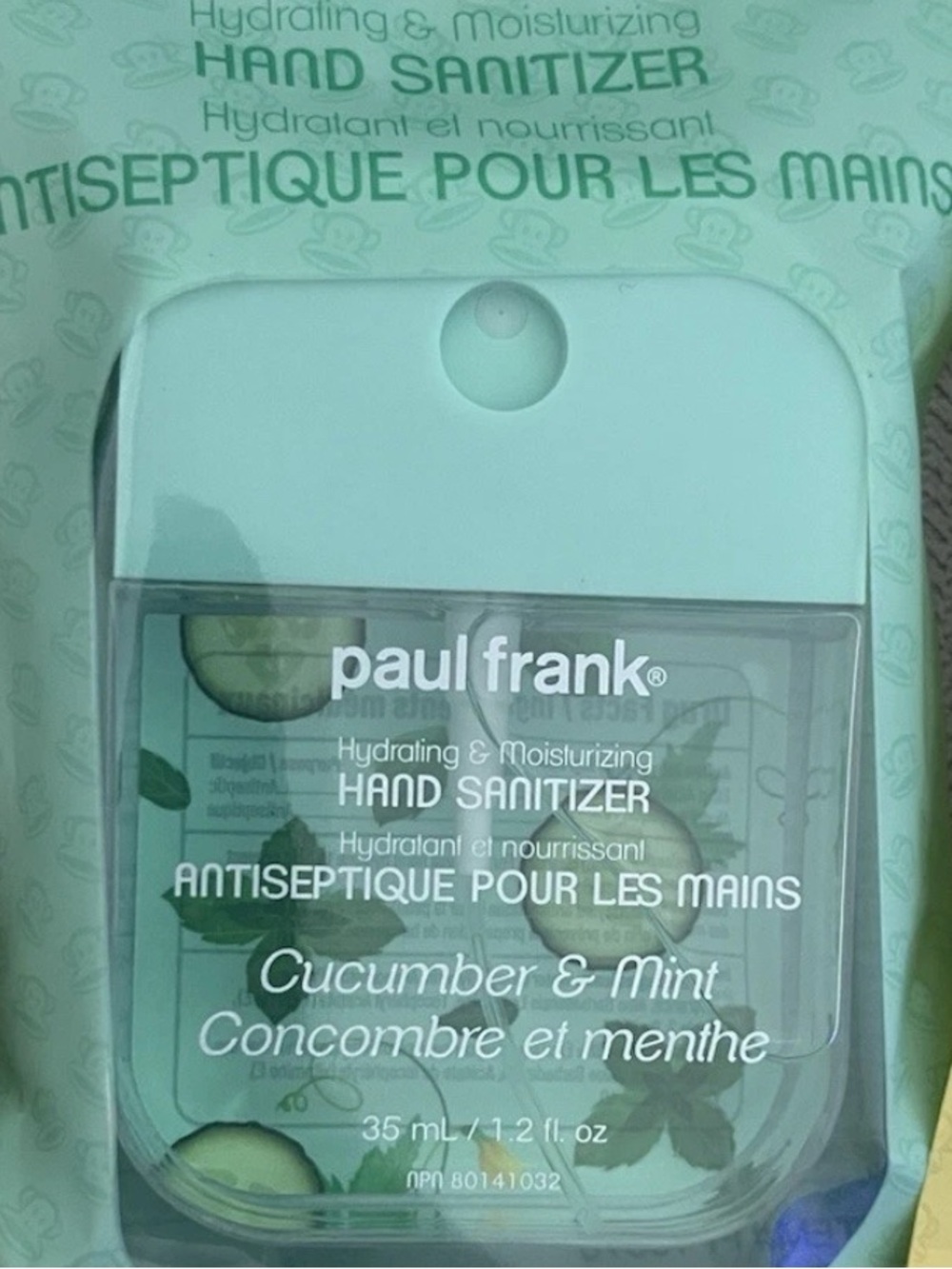 🌸Paul Frank Cucumber & Mint Hydrating Hand Sanitizer - Mint Green